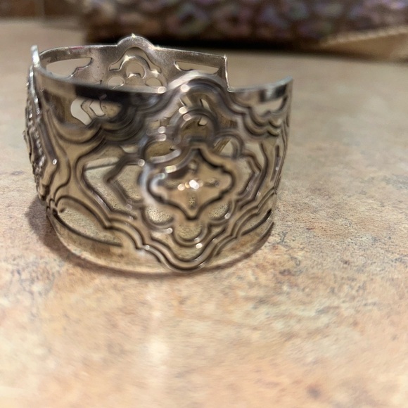 Brighton Carlton silver toned cuff bracelet with Swarovski crystal - Picture 7 of 8